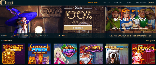 Cheri casino, le casino en ligne très apprécié par les Français